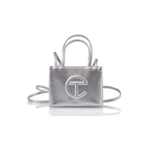 telfar small silver bag